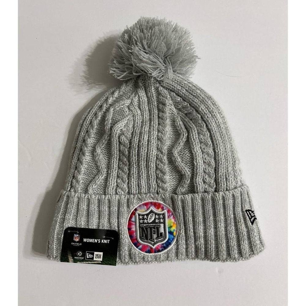 NFL On Field Crucial Catch Cancer Knit Beanie Hat with Pom